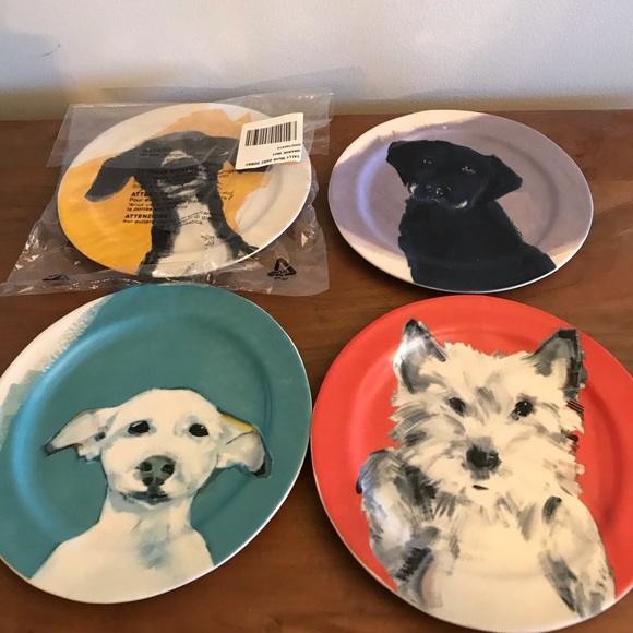 Anthropologie/SallyMuirDog-A-Day Plates - Purple - Picture 13 of 14